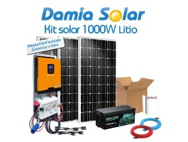 Kit Solar con batería de Litio 1000W verano y fines de semana | Damia Solar