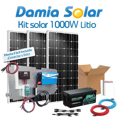 Comprar kit solar Lítio 1000W Blue para verão e fins de semana