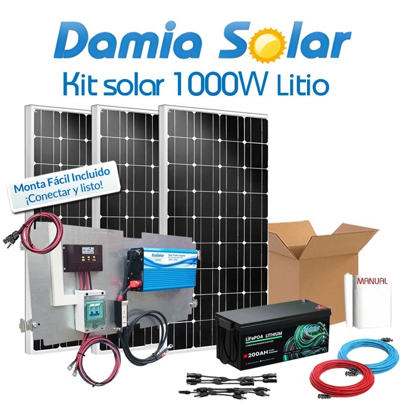 Comprar kit solar Lítio 1000W Blue para verão e fins de semana