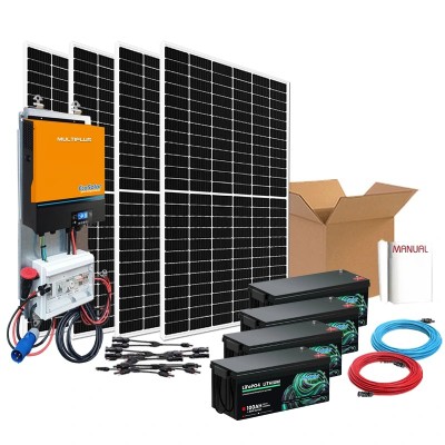 Kit solar de lítio LiFePO4 de 4000 W para verão e fins de semana | Damia Solar