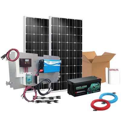 Kit solar 500W Litio Uso Diario Onda pura nevera sin congelador | Damia Solar