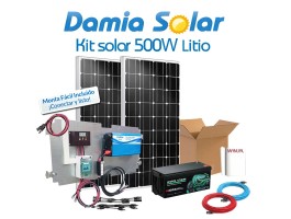 Kit solar 500W Litio Uso Diario Onda pura nevera sin congelador | Damia Solar