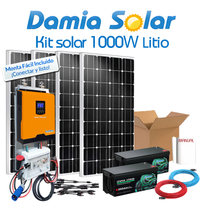 Kit Solar de Lítio 1000W Blue para o verão e fins de semana | Damia Solar